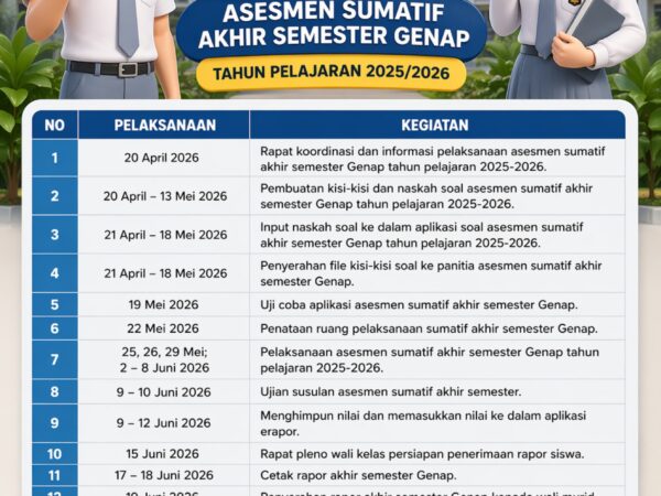 Jadwal Asesmen Sumatif Akhir Semester Genap TP 2025/2026 Resmi Diumumkan