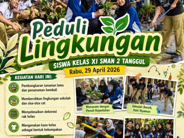 Semangat Hari ke-3! Siswa Kelas XI SMAN 2 Tanggul Kompak Gelar Kokurikuler Peduli Lingkungan