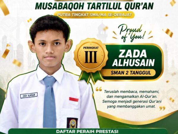 Zada Alhusain Harumkan SMAN 2 Tanggul, Raih Juara III Musabaqoh Tartilul Qur'an Tingkat SMA/MA Se-Derajat