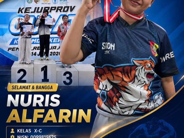 Nuris Alfarin Persembahkan Medali Perak Kejurprov Gulat Jatim 2026, Kepala SMAN 2 Tanggul Sampaikan Apresiasi Tinggi