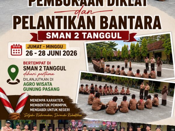 Menempa Jiwa Kepemimpinan dan Kemandirian, SMAN 2 Tanggul Gelar Diklat dan Pelantikan Bantara