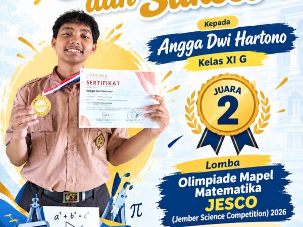 Membanggakan! Angga Dwi Hartono Raih Juara 2 Olimpiade Matematika JESCO 2026